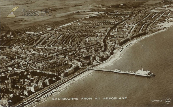 Image of Eastbourne - View of the pier and town from the air